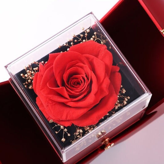 Eternal Flower Apples Jewelry Box Necklace Jewelry Box