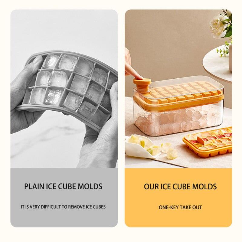 Ice Mould Ice Cube Trays With Lid,